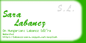 sara labancz business card